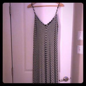 Black and white chevron maxi dress